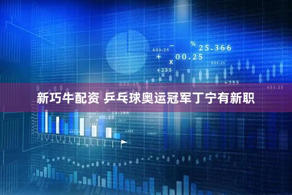 新巧牛配资 乒乓球奥运冠军丁宁有新职